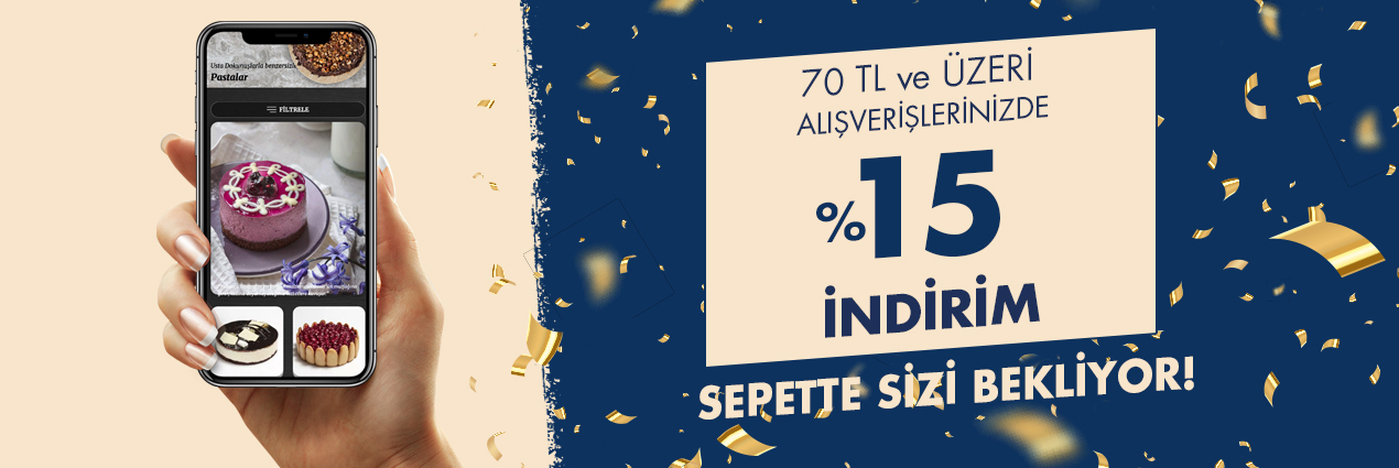 70 TL ve üzeri alışverişinize indirim
